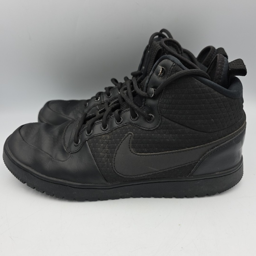 Nike Court Borough Winter Mid Triple Black Size 10.5